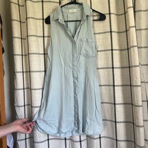 Button down sleeveless dress